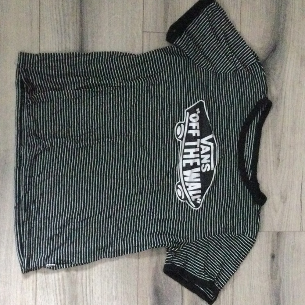 vans “off the wall” striped shirt